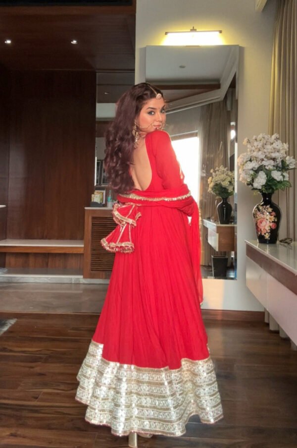 RTC5934_3.jpg Red Color Wedding Wear Anarkali Suit Set