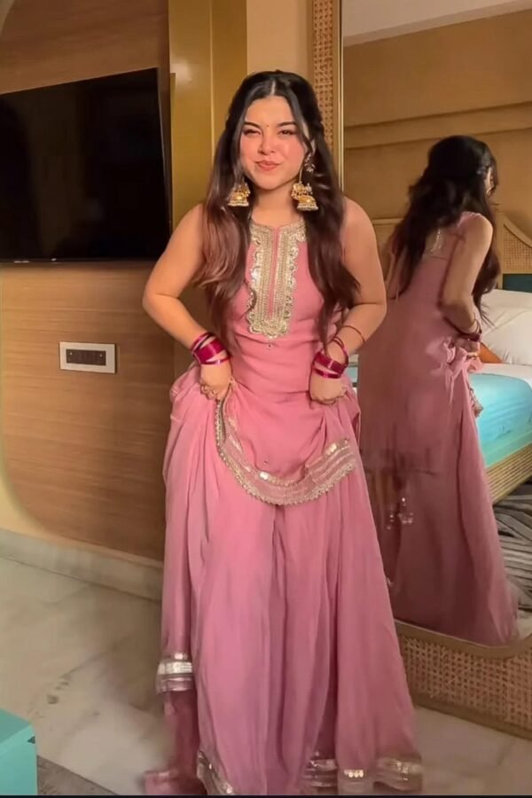 SRK-5282PINK_2.jpg Pink Occasion Wear Sharara Set