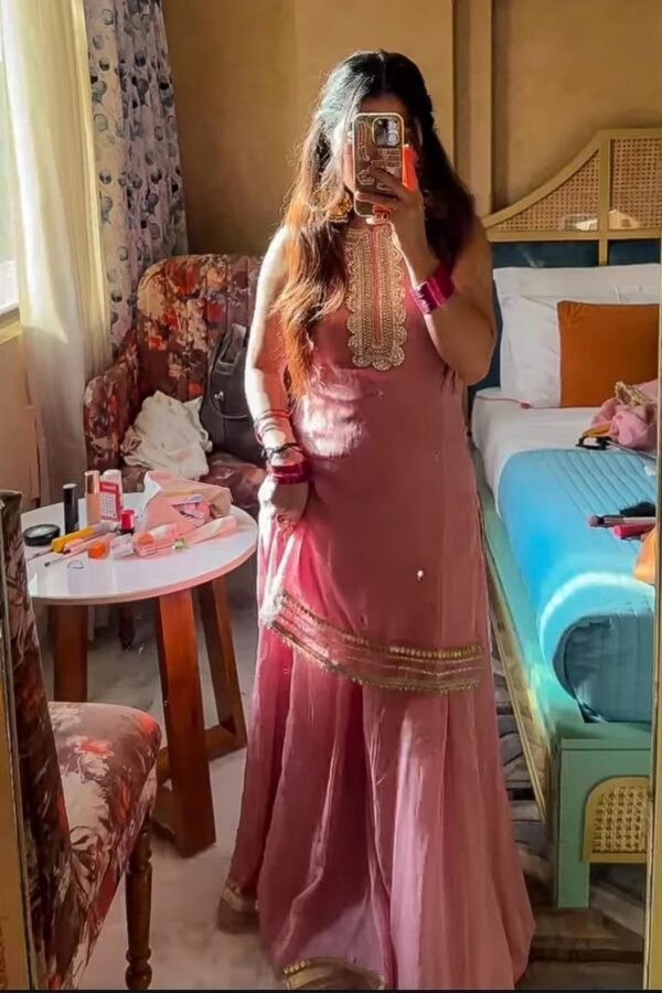 SRK-5282PINK_3.jpg Pink Occasion Wear Sharara Set