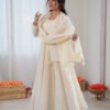 SRK-5332WHITE_1.jpg Off White Lucknowi Anarkali Suit Set