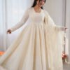 SRK-5332WHITE_5.jpg Off White Lucknowi Anarkali Suit Set
