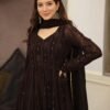 STD-101BLACK_2.jpg Elegant Black Embroidered Georgette Suit Set with Dupatta