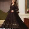 STD-101BLACK_4.jpg Elegant Black Embroidered Georgette Suit Set with Dupatta