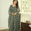 Elegant Green Tebby Organza Printed Anarkali Set
