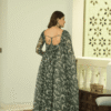 Elegant Green Tebby Organza Printed Anarkali Set