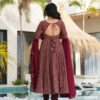 TAN144_2.jpg Traditional Ajrakh Print Maroon Cotton Anarkali Suit