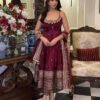 TD-6075_4.jpg Violet Red Anarkali Suit Set