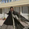 Black Noor Anarkali Gown Suit Set