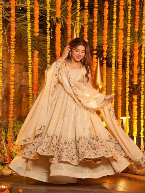 TD-6106_1.jpg Off-White Wedding Special Palazzo Suit Set