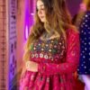 VRUNAVRATRI_1.jpg Ruby Pink Designer Rayon Navratri Kurti