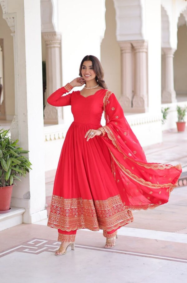 ka-1209_4.jpg Wedding Special Red Anarkali Gown Set