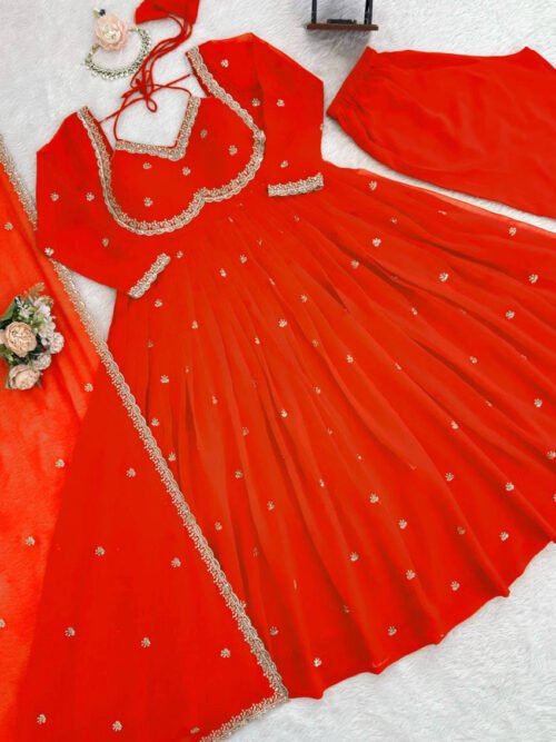 rtc_6.jpg Orange Color Apsara Suit Set with Sequence Work