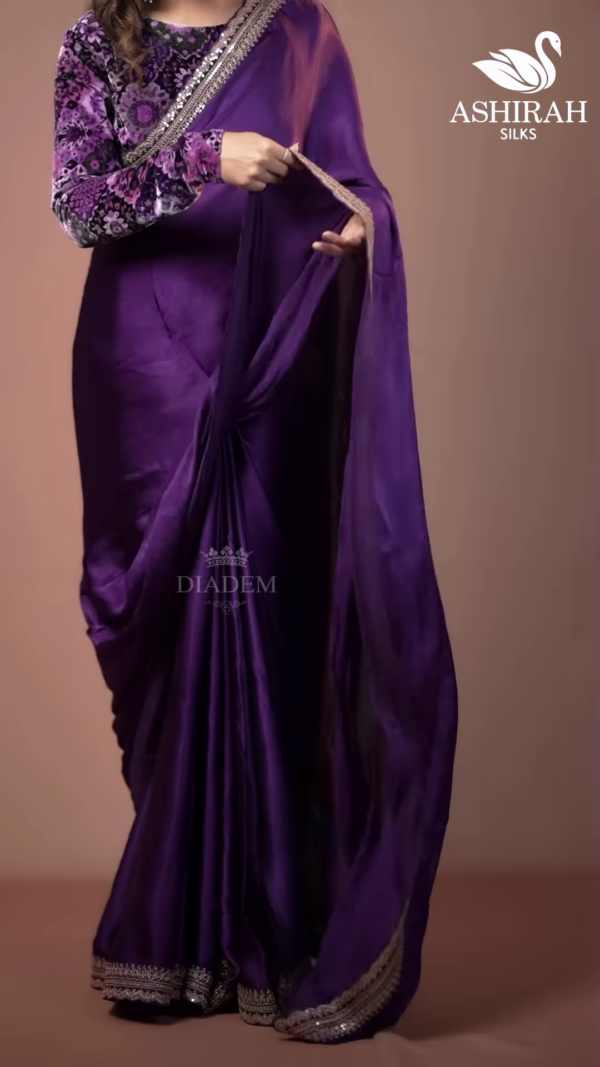 vlcsnap-2025-02-05-14h45m06s045.png Purple Silk Zari Embroidered Saree Set – A Regal Ensemble of Tradition and Luxury