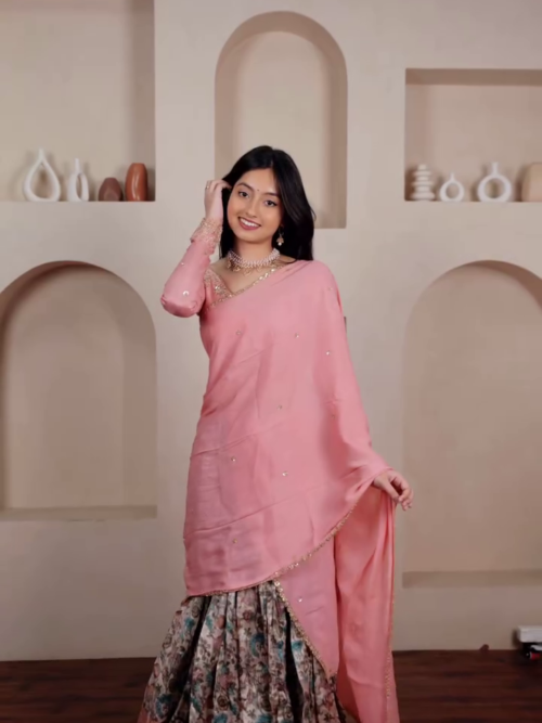 Blush Pink Sharara Set