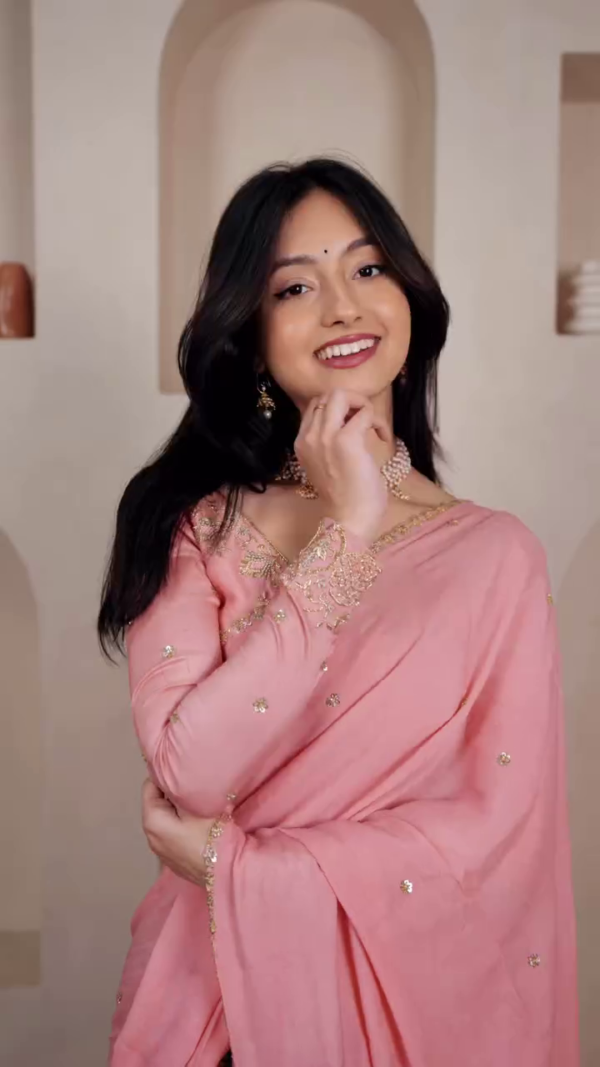 2916 (2) Blush Pink Sharara Set