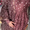 Cocoa Heart Print Anarkali