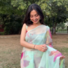 Mint Floral Organza Saree