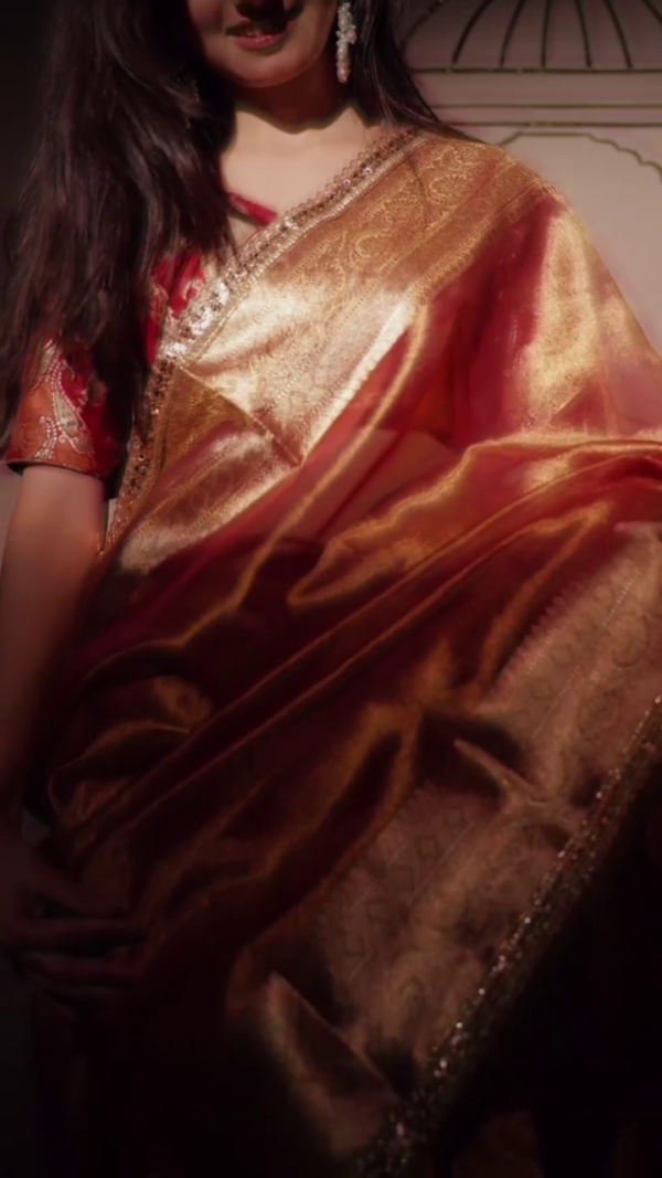 2922 (3) Sunset Glow Silk Saree