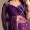 Midnight Purple Party Saree
