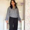 3035 (2) White & Black Striped Winter Sweater Look