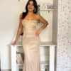 3036 (4) Champagne Glitter Mermaid Gown