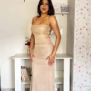 3036 (5) Champagne Glitter Mermaid Gown