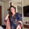 Navy Blue Embroidered Ethnic Suit Set
