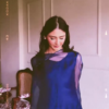 Royal Blue Sheer Ethnic Kurta Set
